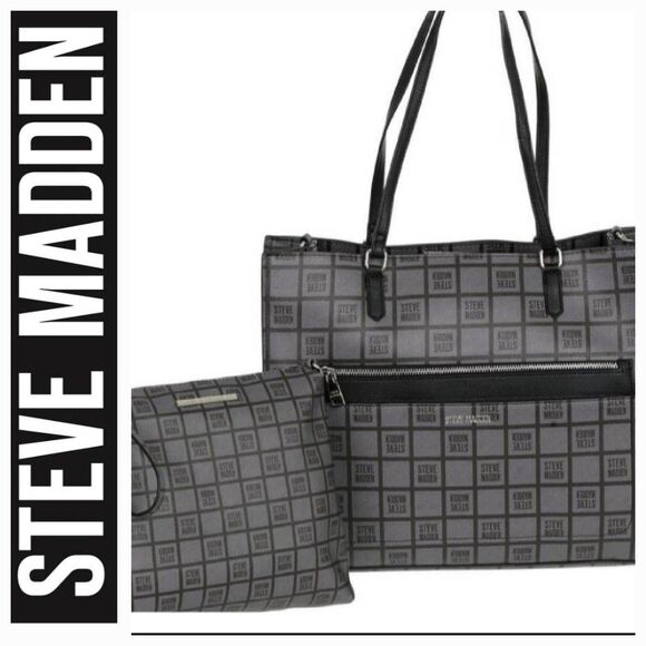 Steve Madden BLivia Logo Tote Bag w/Detachable Wristlet - Picture 1 of 12